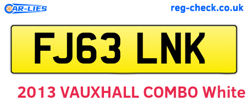 FJ63LNK are the vehicle registration plates.