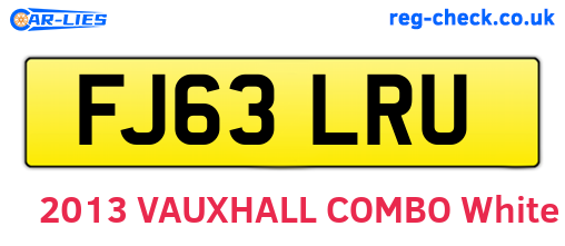 FJ63LRU are the vehicle registration plates.