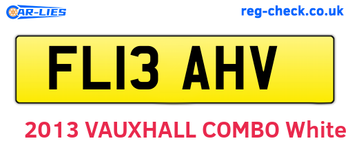 FL13AHV are the vehicle registration plates.