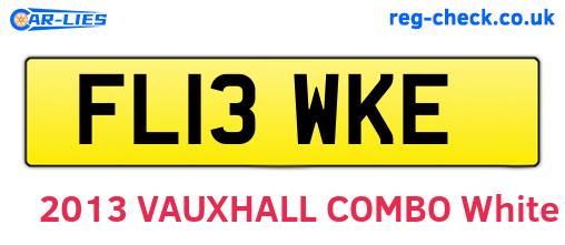 FL13WKE are the vehicle registration plates.