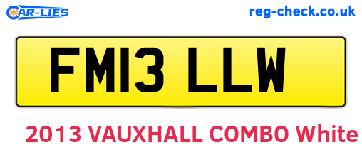 FM13LLW are the vehicle registration plates.