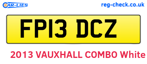 FP13DCZ are the vehicle registration plates.