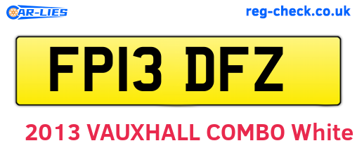 FP13DFZ are the vehicle registration plates.