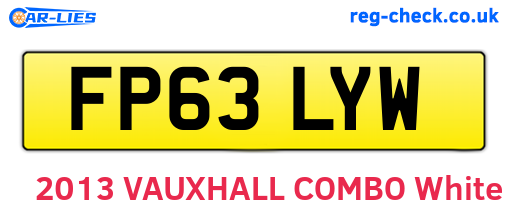 FP63LYW are the vehicle registration plates.