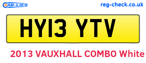 HY13YTV are the vehicle registration plates.