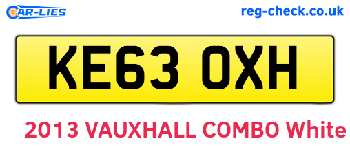 KE63OXH are the vehicle registration plates.