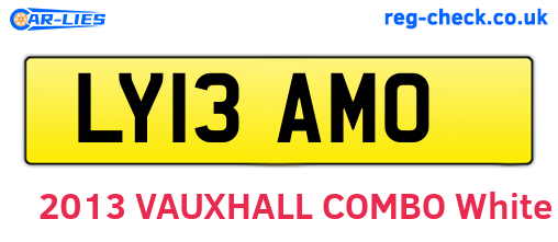 LY13AMO are the vehicle registration plates.