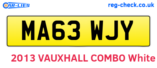 MA63WJY are the vehicle registration plates.