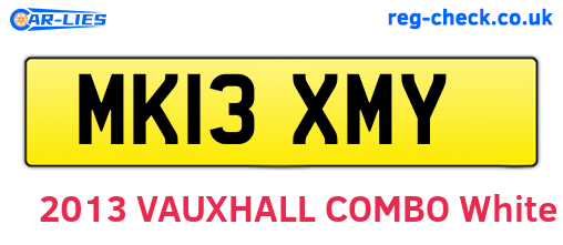MK13XMY are the vehicle registration plates.