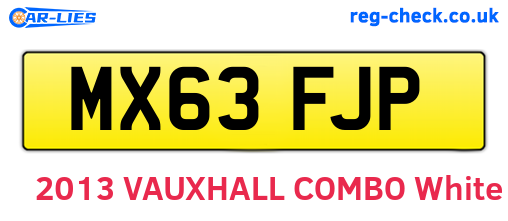 MX63FJP are the vehicle registration plates.