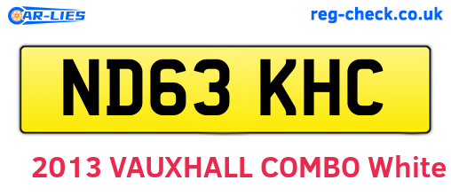 ND63KHC are the vehicle registration plates.