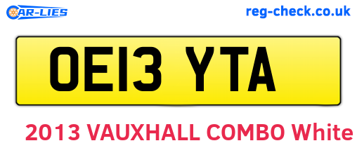 OE13YTA are the vehicle registration plates.