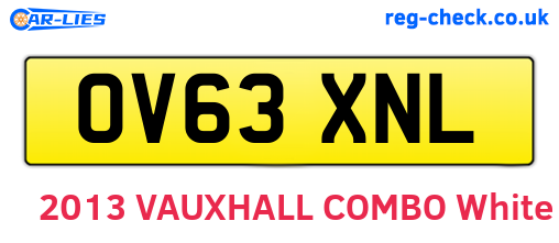 OV63XNL are the vehicle registration plates.