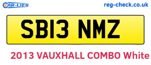SB13NMZ are the vehicle registration plates.