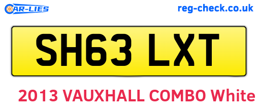SH63LXT are the vehicle registration plates.