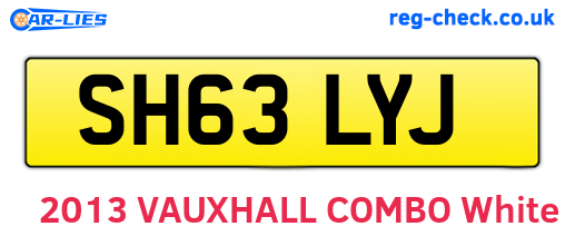 SH63LYJ are the vehicle registration plates.