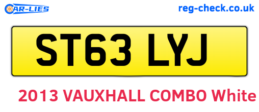 ST63LYJ are the vehicle registration plates.