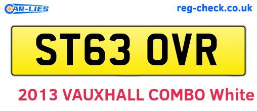 ST63OVR are the vehicle registration plates.