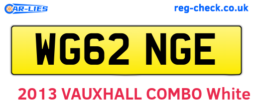 WG62NGE are the vehicle registration plates.