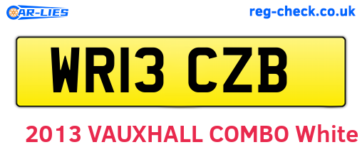 WR13CZB are the vehicle registration plates.