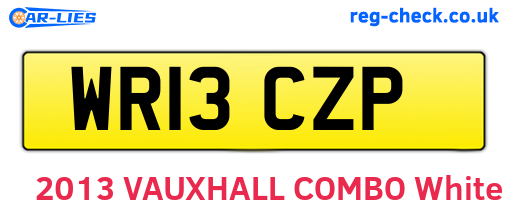 WR13CZP are the vehicle registration plates.