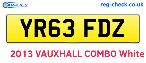 YR63FDZ are the vehicle registration plates.