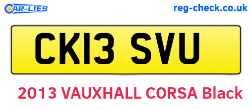 CK13SVU are the vehicle registration plates.