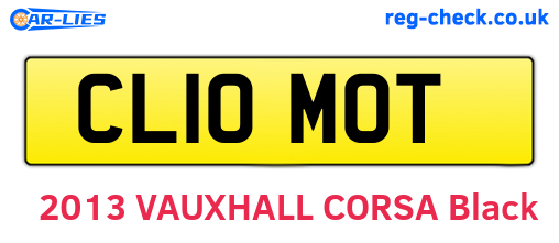 CL10MOT are the vehicle registration plates.