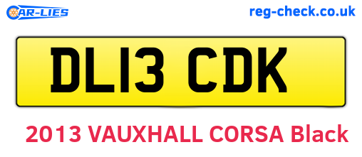 DL13CDK are the vehicle registration plates.