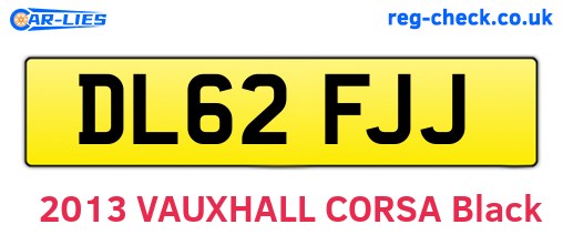 DL62FJJ are the vehicle registration plates.