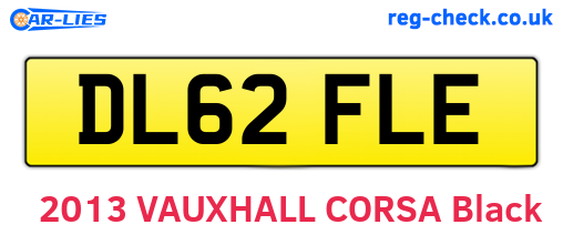DL62FLE are the vehicle registration plates.