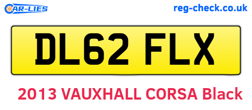 DL62FLX are the vehicle registration plates.