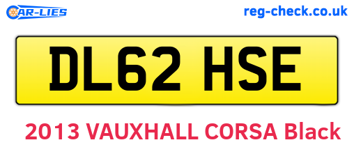 DL62HSE are the vehicle registration plates.