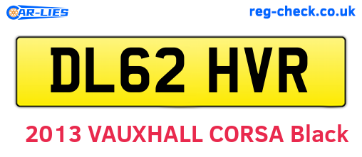 DL62HVR are the vehicle registration plates.