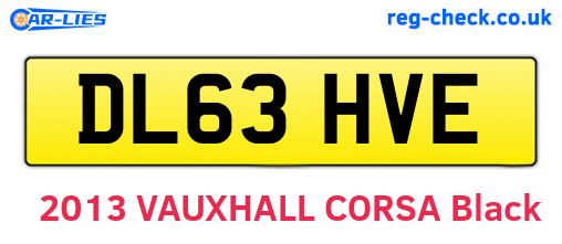 DL63HVE are the vehicle registration plates.