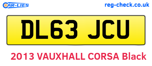 DL63JCU are the vehicle registration plates.