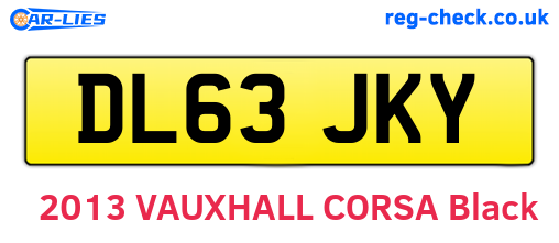 DL63JKY are the vehicle registration plates.