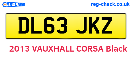 DL63JKZ are the vehicle registration plates.
