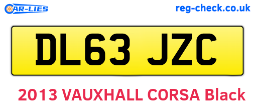 DL63JZC are the vehicle registration plates.