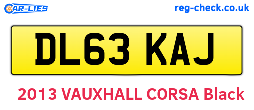 DL63KAJ are the vehicle registration plates.
