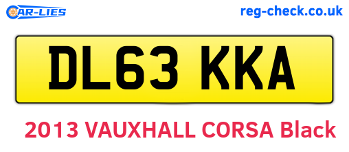 DL63KKA are the vehicle registration plates.