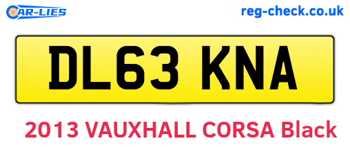 DL63KNA are the vehicle registration plates.