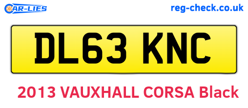 DL63KNC are the vehicle registration plates.