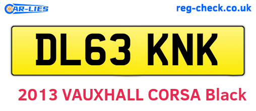DL63KNK are the vehicle registration plates.