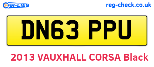 DN63PPU are the vehicle registration plates.