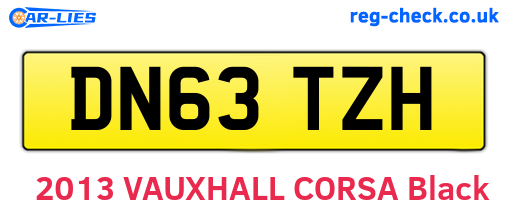 DN63TZH are the vehicle registration plates.
