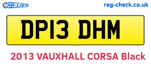 DP13DHM are the vehicle registration plates.