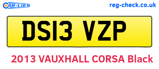DS13VZP are the vehicle registration plates.