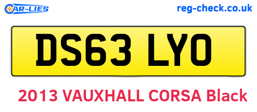 DS63LYO are the vehicle registration plates.