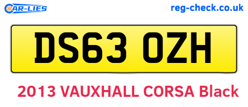 DS63OZH are the vehicle registration plates.